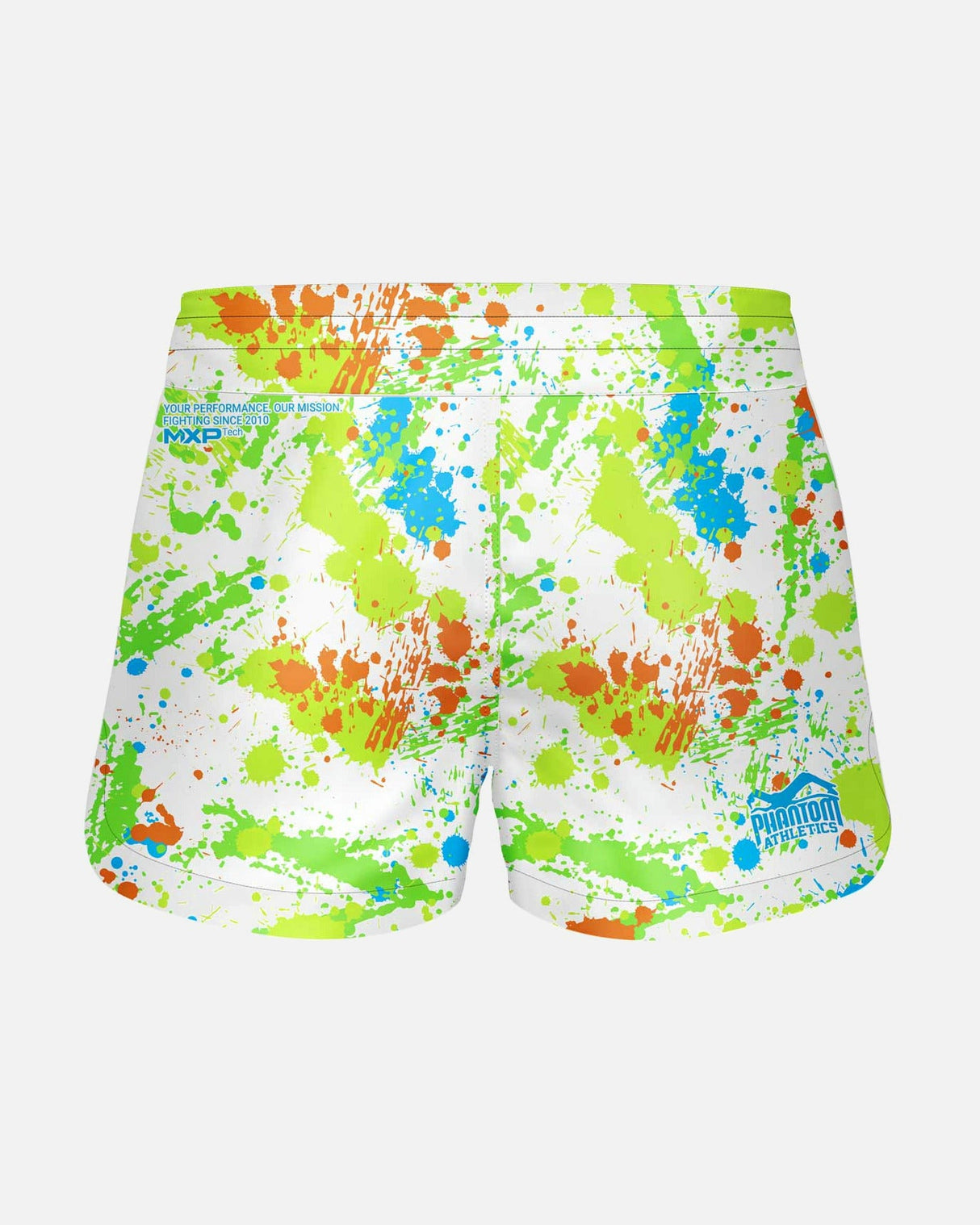 Phantom Athletics MMA Shorts Fusion Splatter - Weiß/Neon