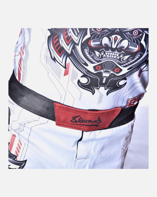 8 WEAPONS MMA Shorts Samurai 2.0 - Weiß/Rot