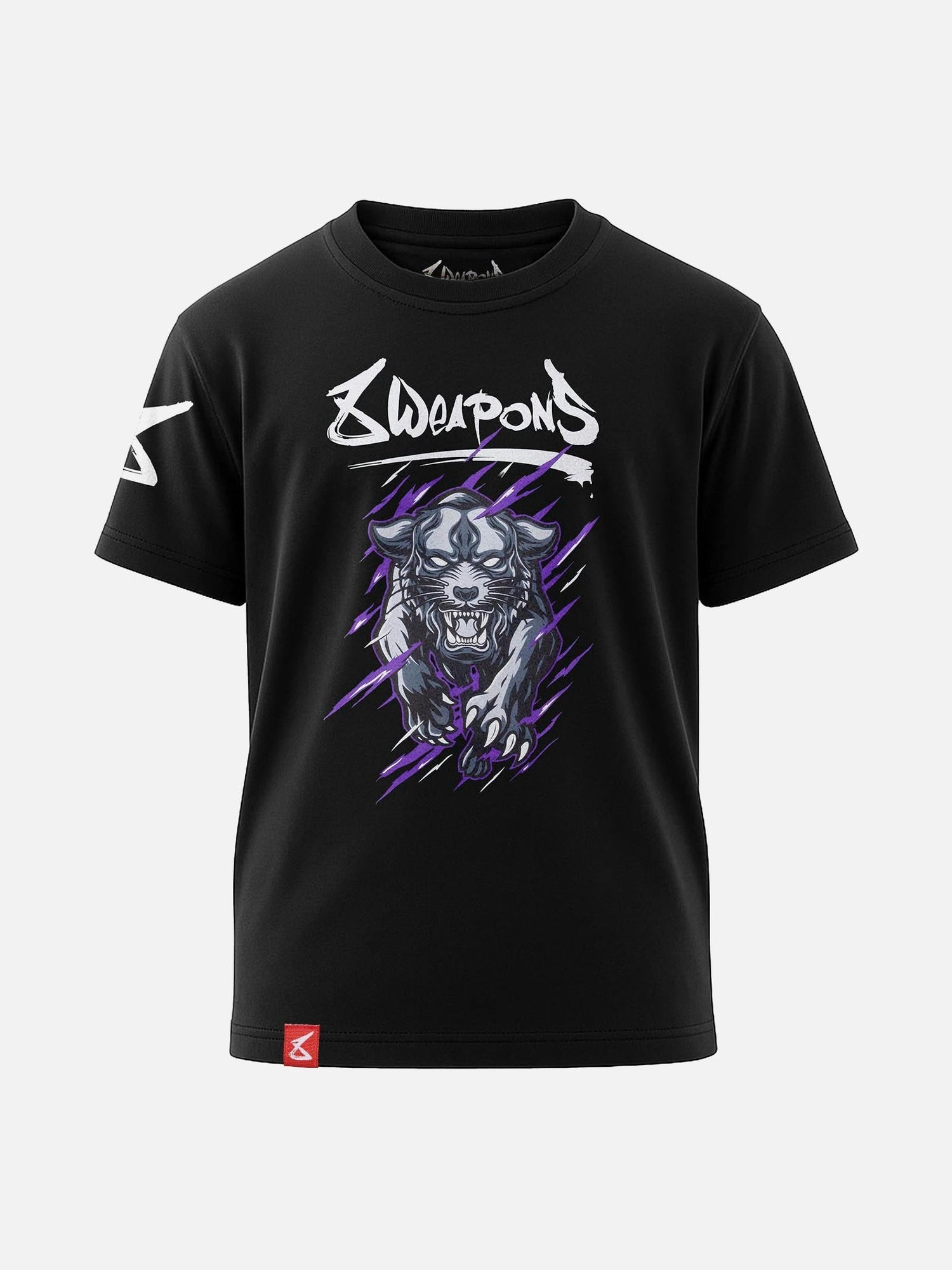 8 WEAPONS T-Shirt Beastial Panther - Schwarz/Lila