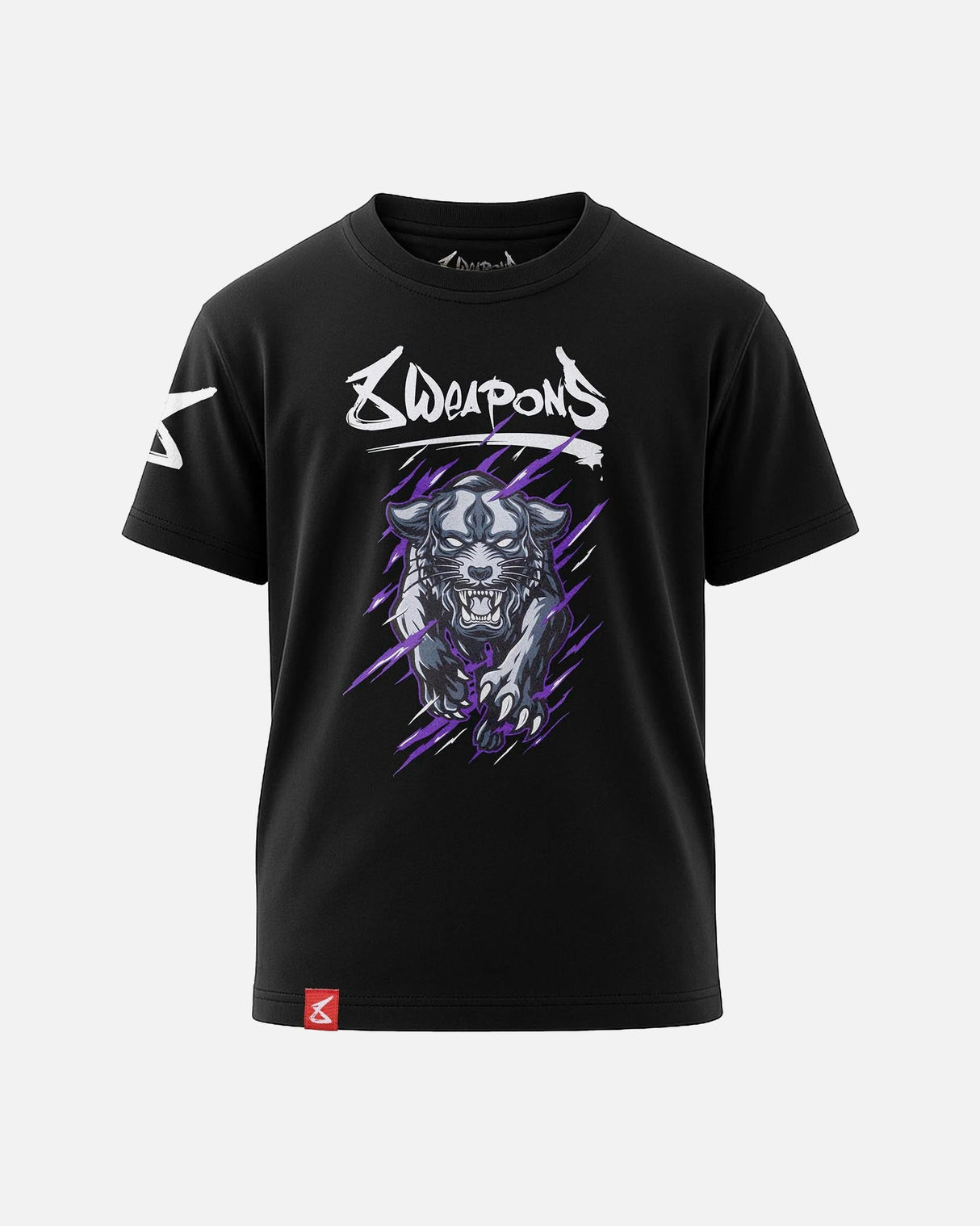 8 WEAPONS T-Shirt Beastial Panther - Schwarz/Lila