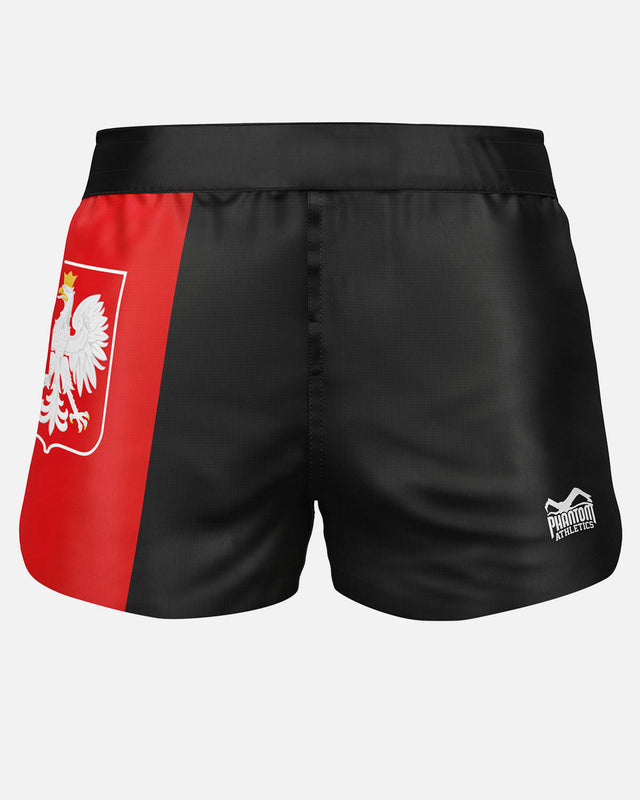 Phantom Athletics MMA Shorts FUSION-R Team Poland - Schwarz/Rot/Weiß