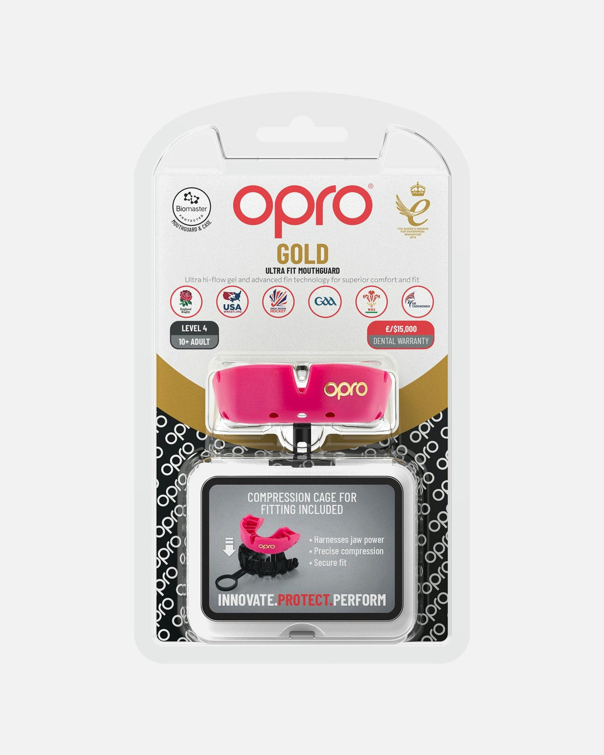 OPRO Mundschutz Bronze Kinder - Rosa