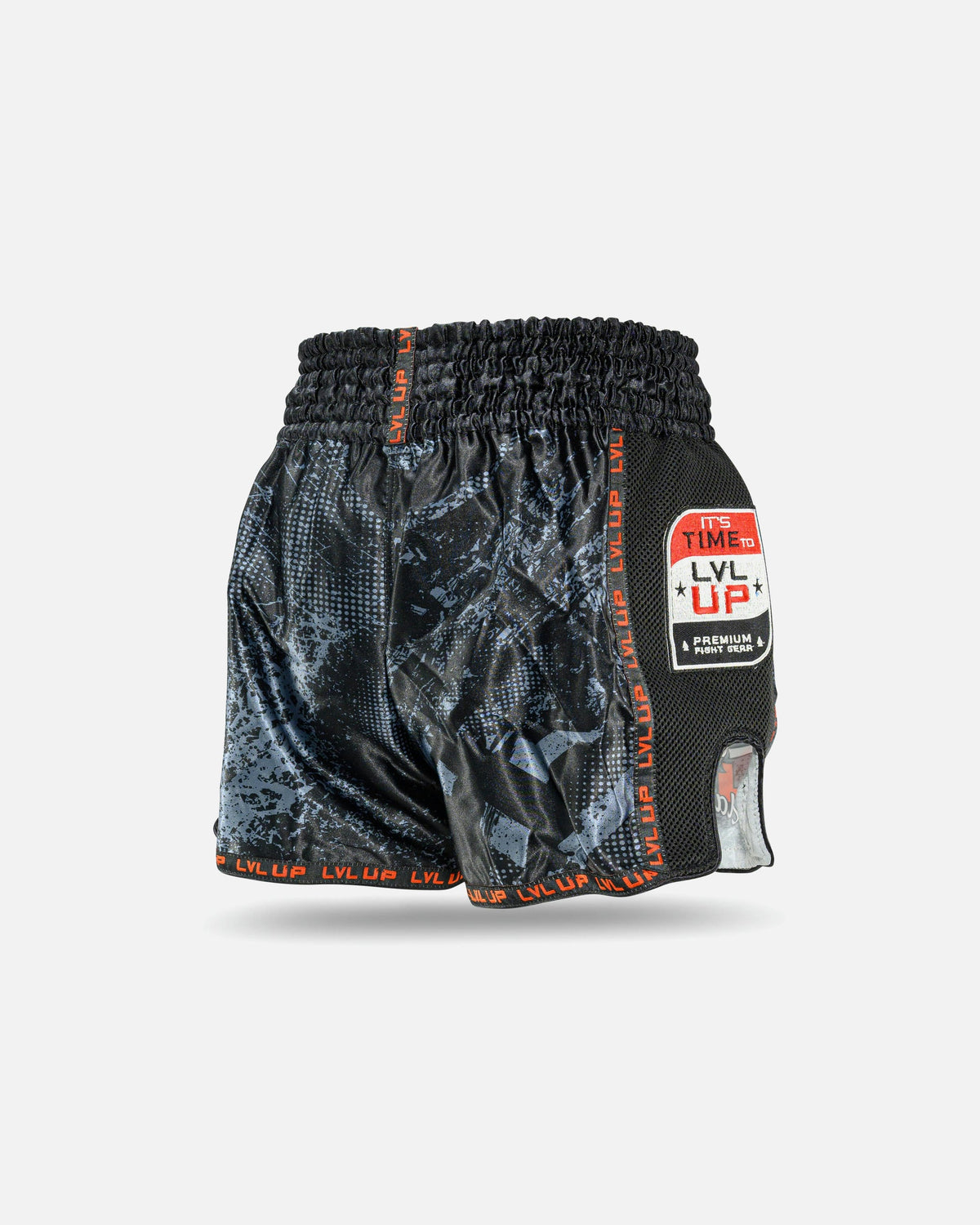 LVL UP Muay Thai Shorts TKO - Schwarz