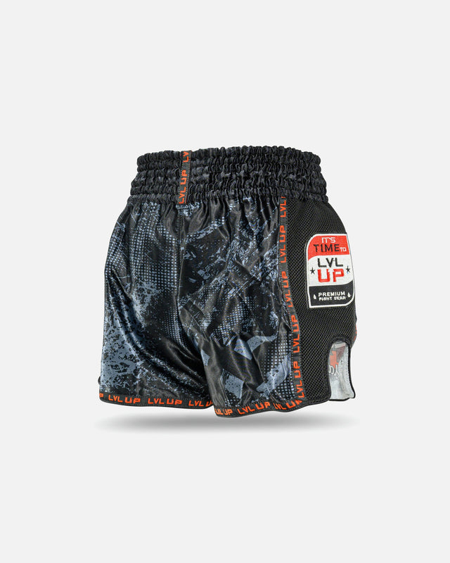 LVL UP Muay Thai Shorts TKO - Schwarz