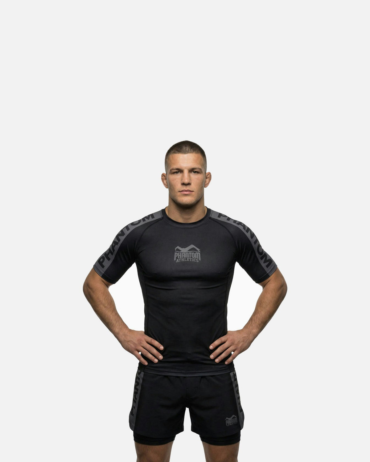 Phantom Athletics Rashguard EVO Apex Kurzarm - Schwarz/Grau