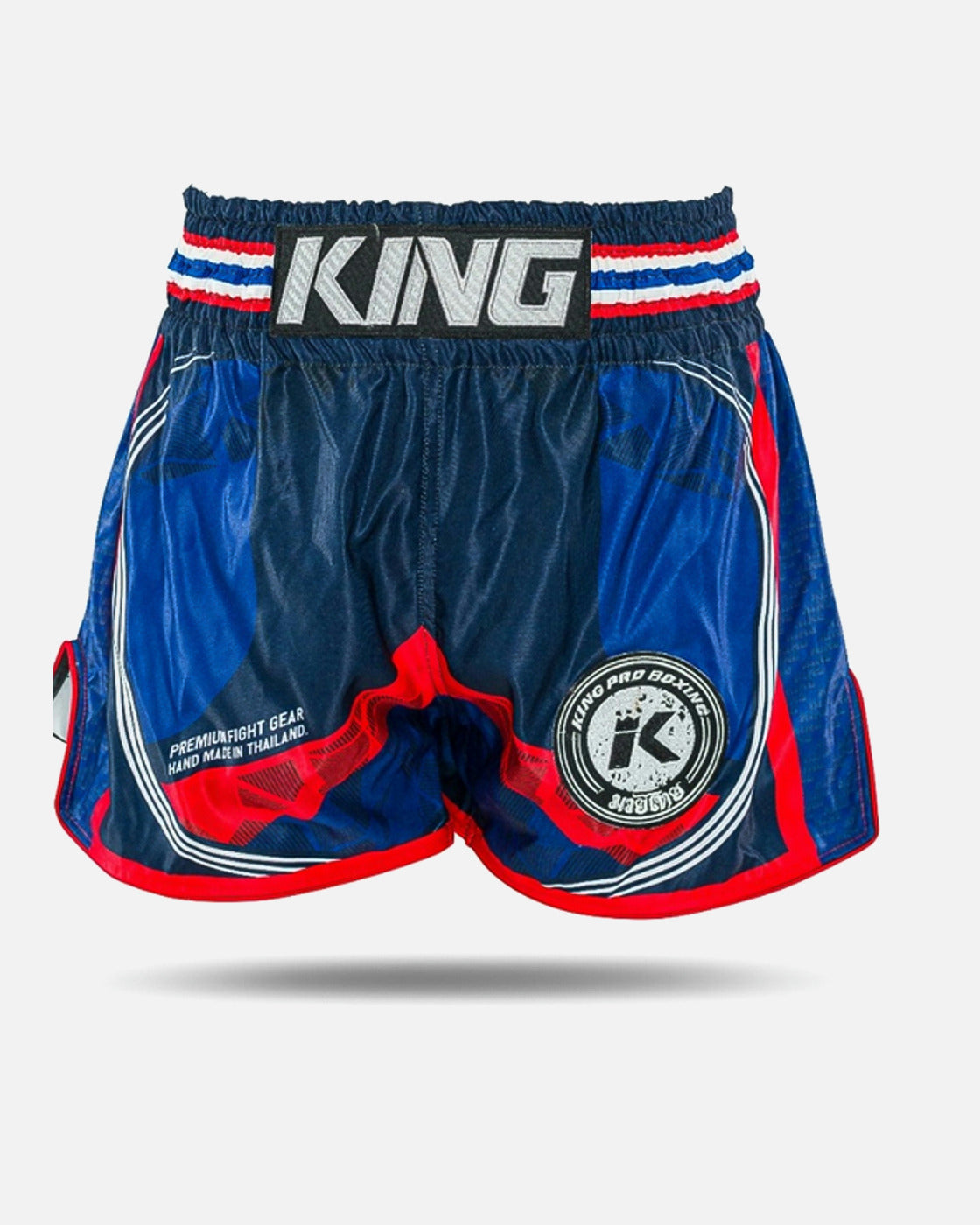King Pro Boxing Muay Thai Shorts Flag - Blau