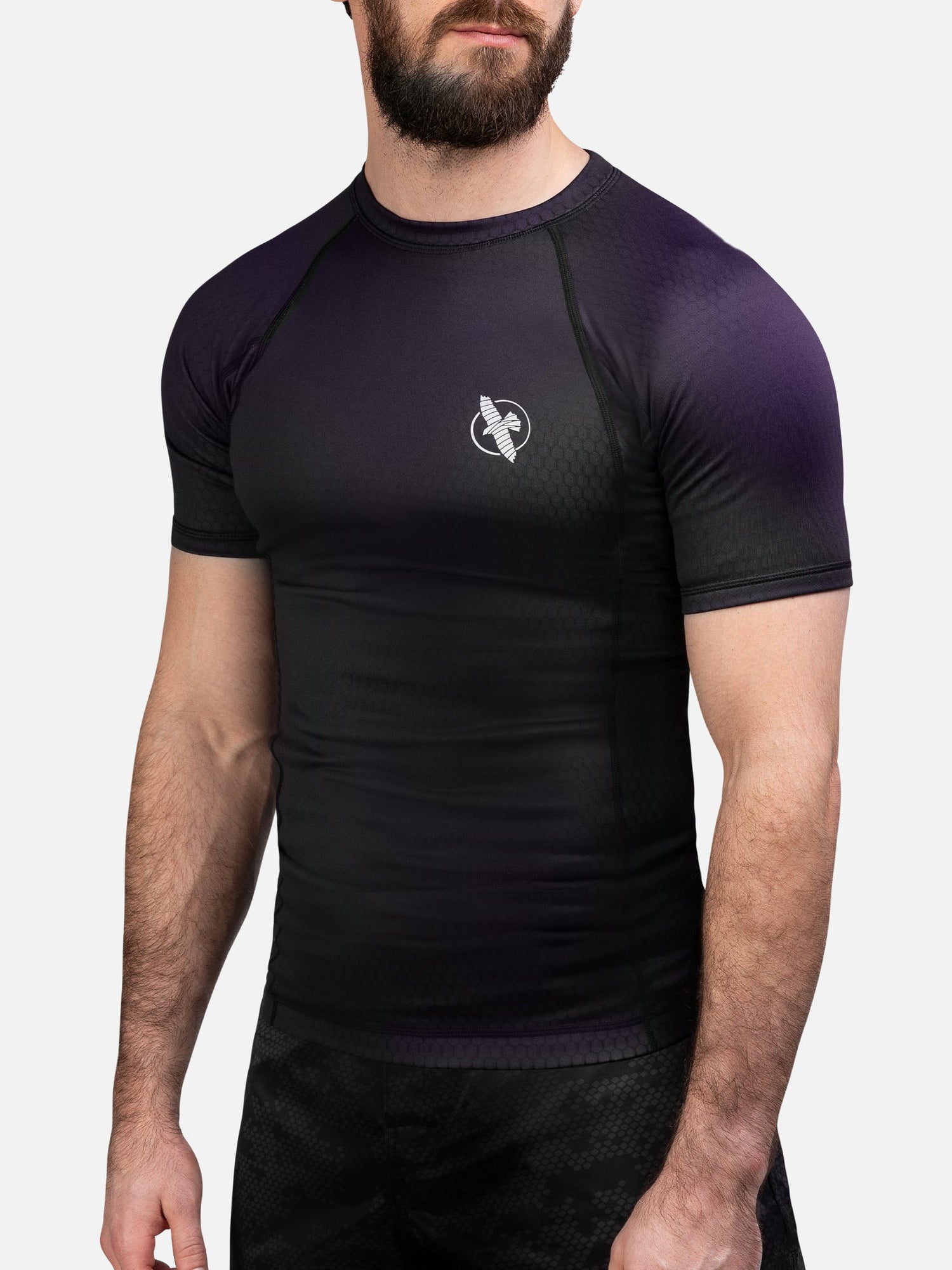 Hayabusa Rashguard Fusion Kurzarm - Schwarz/Lila