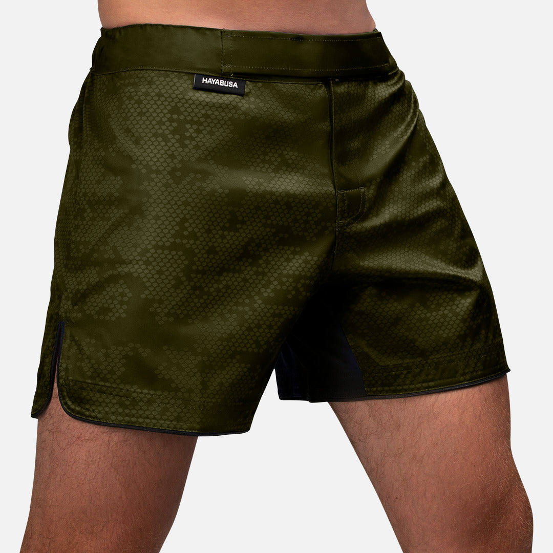 Hayabusa MMA Shorts Hex Mid-Thigh - Grün