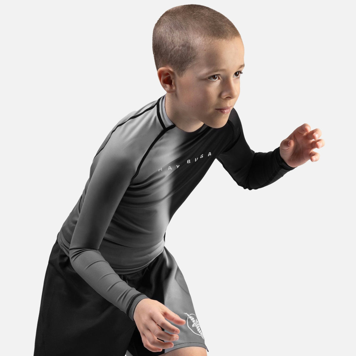 Hayabusa Rashguard Apex Nova Lange Ärmel Kinder - Schwarz