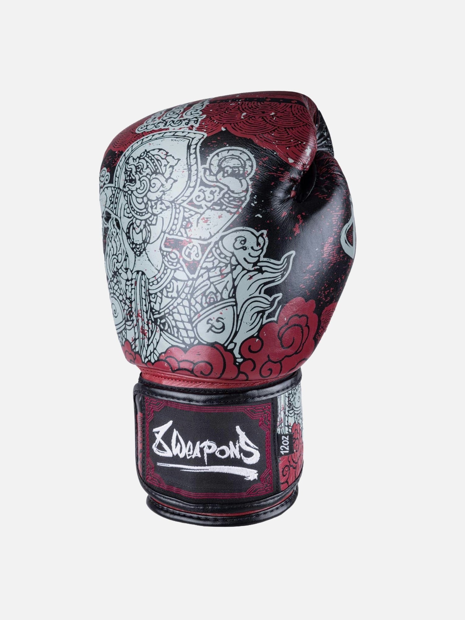 8 WEAPONS Boxhandschuhe Hanuman Yant - Schwarz/Rot