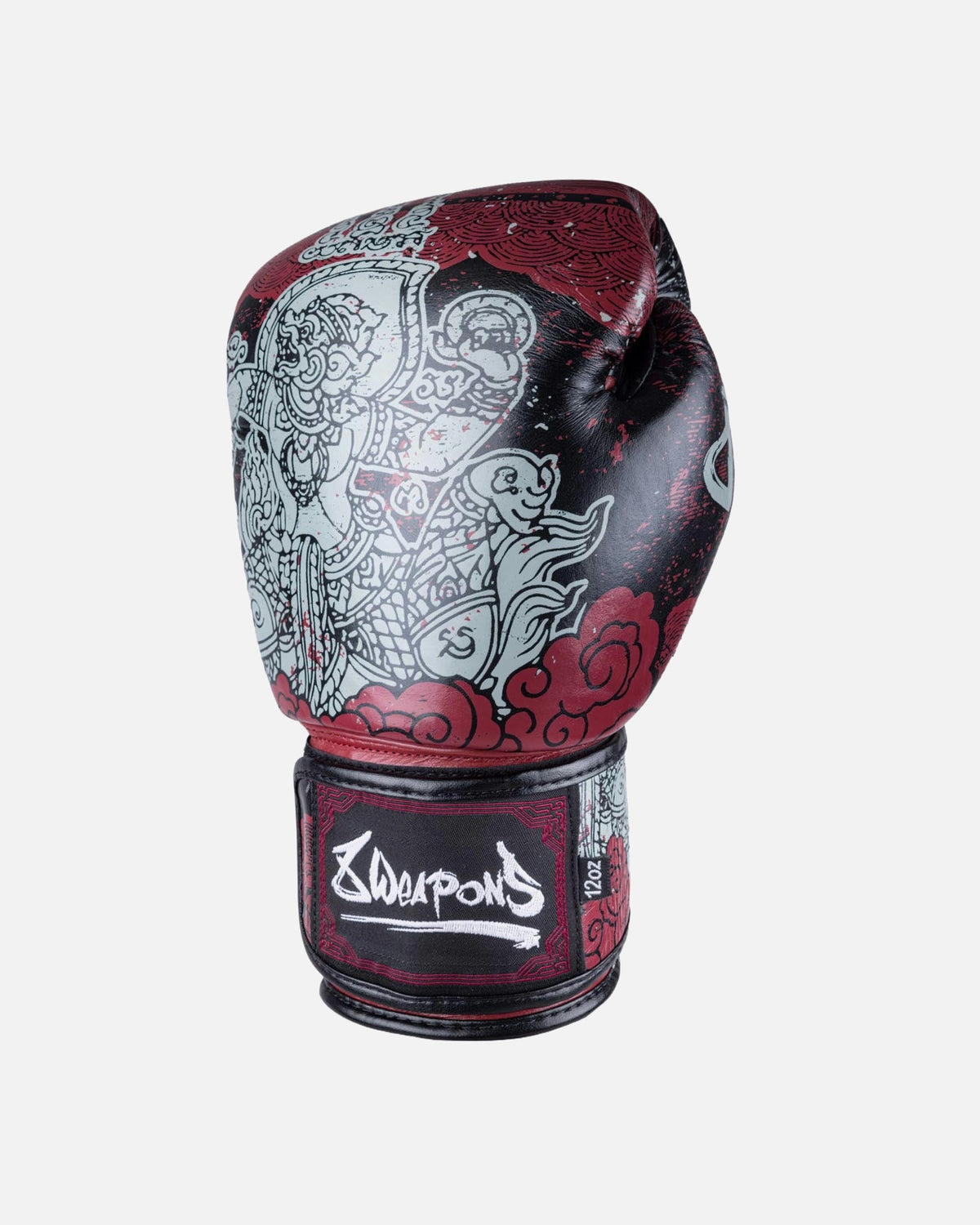8 WEAPONS Boxhandschuhe Hanuman Yant - Schwarz/Rot
