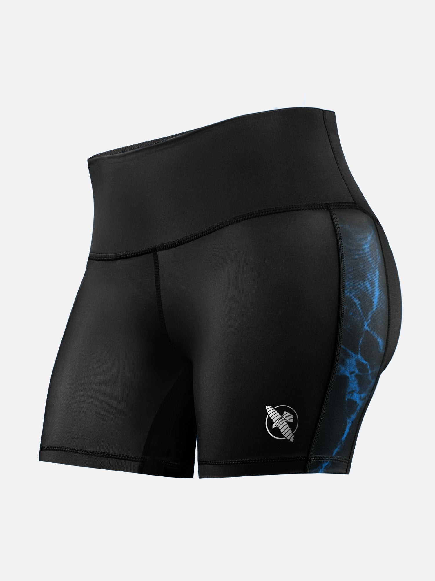 Hayabusa x UFC BJJ Kompressionsshorts Damen - Schwarz/Blau