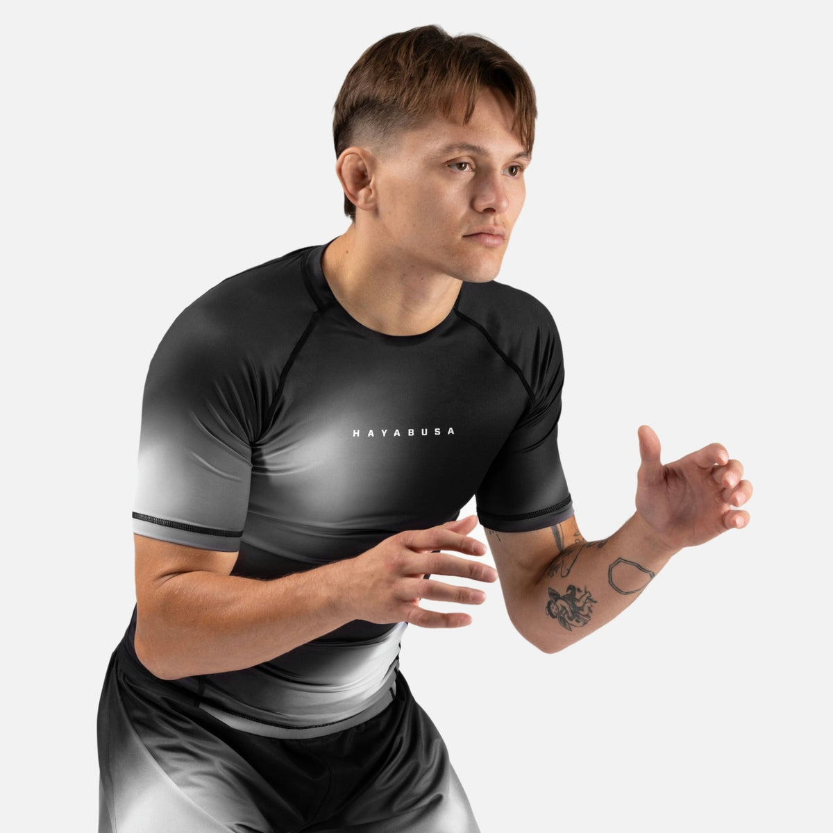 Hayabusa Rashguard Apex Nova Kurzarm - Grau