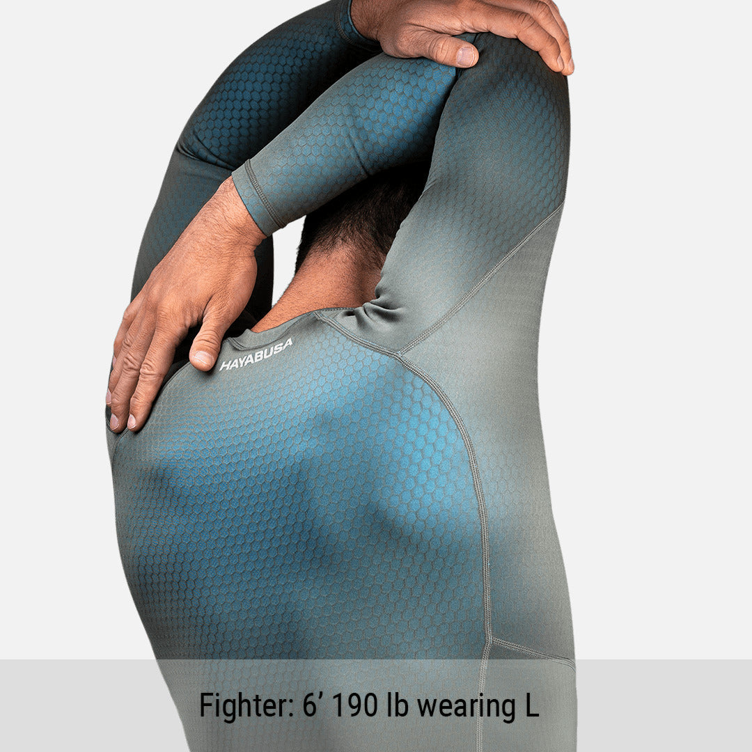 Hayabusa Rashguard Fusion Lange Ärmel - Grau/Aqua