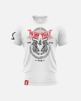 8 WEAPONS T-Shirt Sak Yant Tigers - Weiß