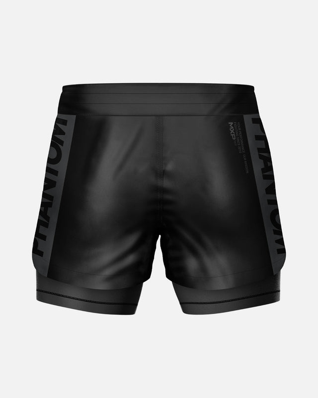 Phantom Athletics Kompressionsshorts Fusion 2in1 Apex - Schwarz/Grau