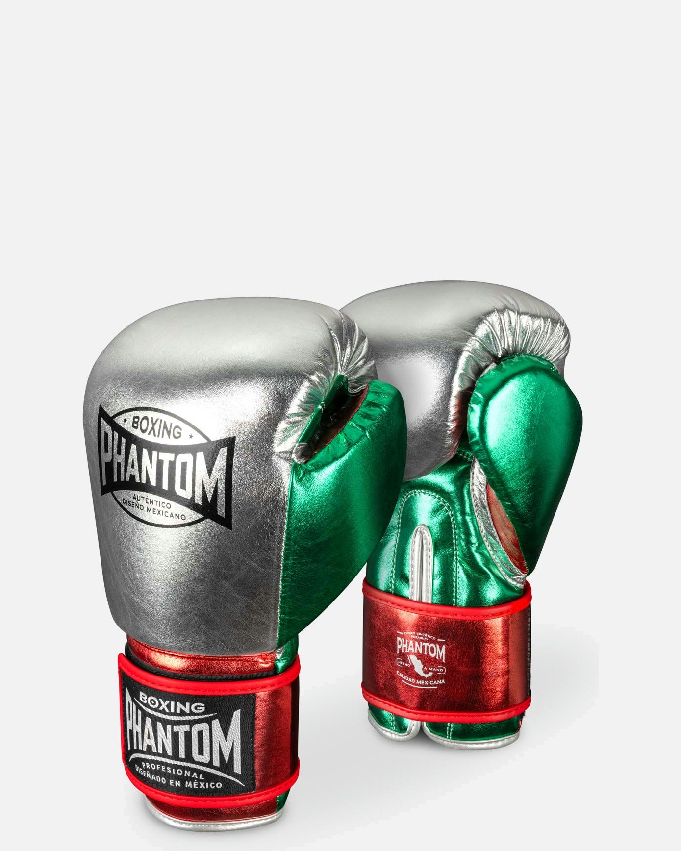 Phantom Athletics Boxhandschuhe Mexico - Silber/Grün/Rot