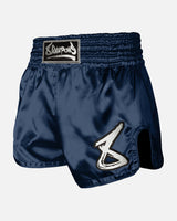 8 WEAPONS Muay Thai Shorts Strike - Dunkelblau/Weiß