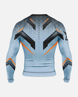 8 WEAPONS Rashguard Shift - Eisgrau/Orange
