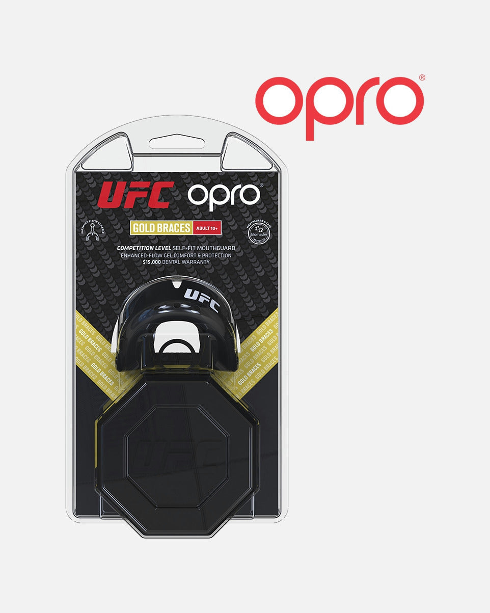 OPRO Mundschutz Gold Braces - Schwarz