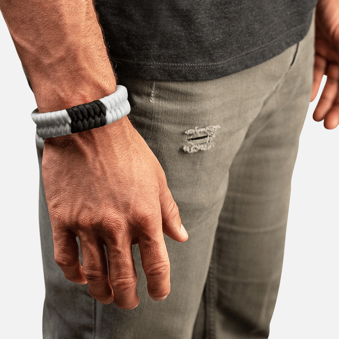 Hayabusa Paracord Jiu Jitsu Armband - Weiß