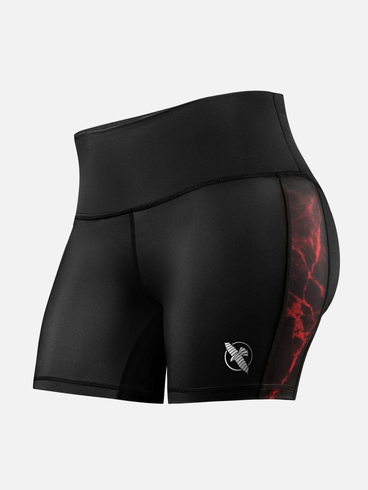 Hayabusa x UFC BJJ Kompressionsshorts Damen - Schwarz/Rot