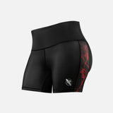 Hayabusa x UFC BJJ Kompressionsshorts Damen - Schwarz/Rot
