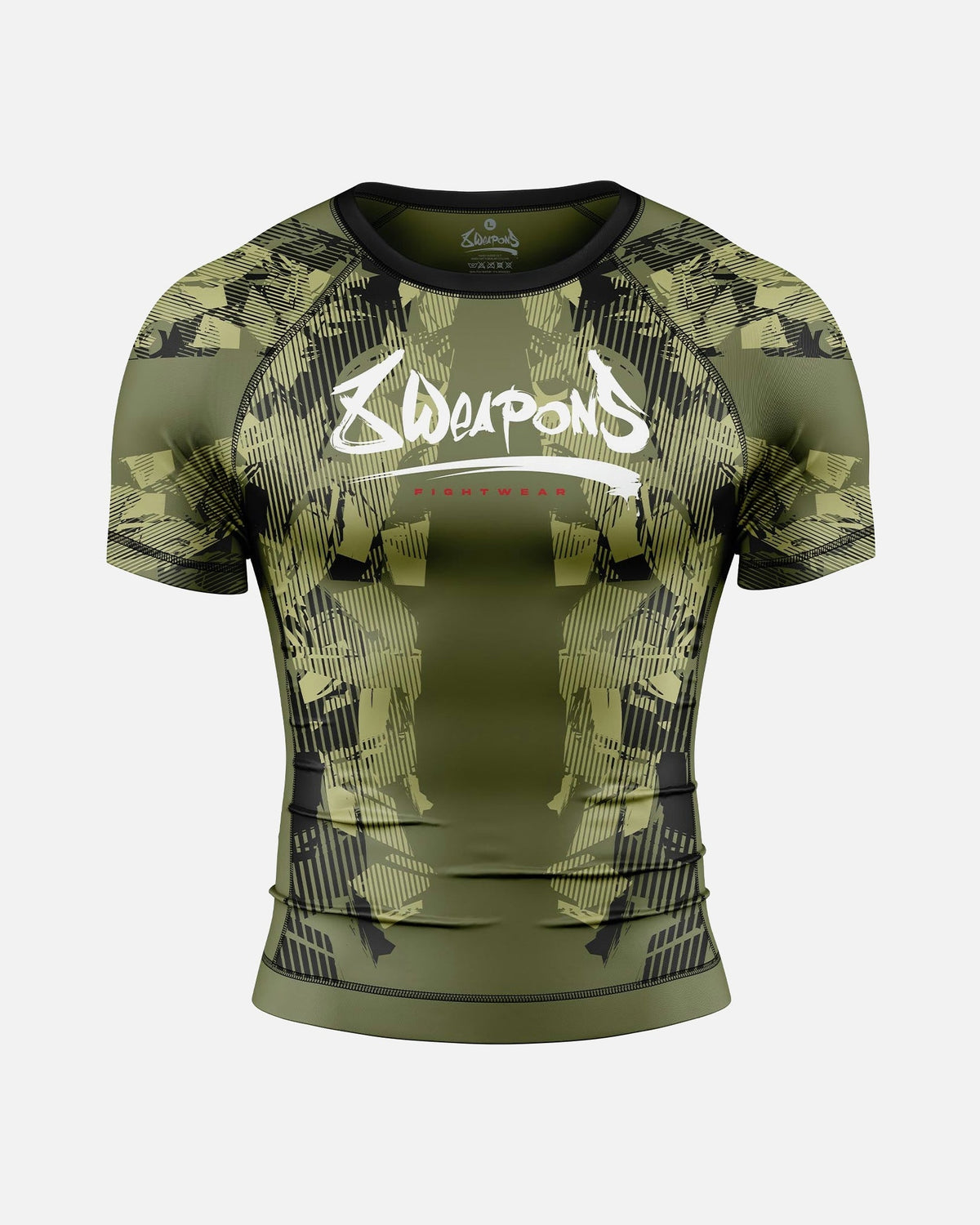 8 WEAPONS Rashguard Hit 2.0 - Oliv/Schwarz