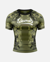 8 WEAPONS Rashguard Hit 2.0 - Oliv/Schwarz