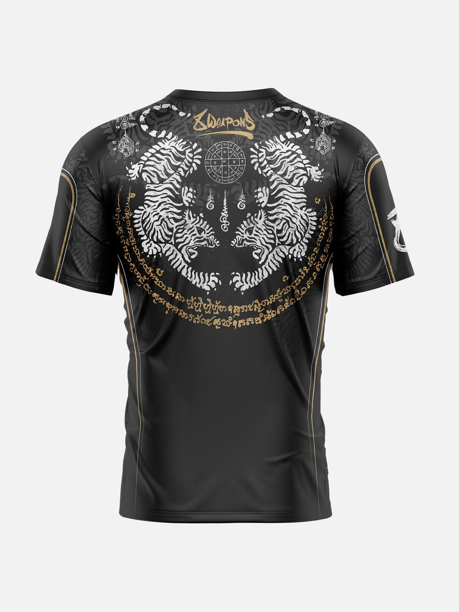 8 WEAPONS T-Shirt Funktionell Tiger Yant - Schwarz/Gelb