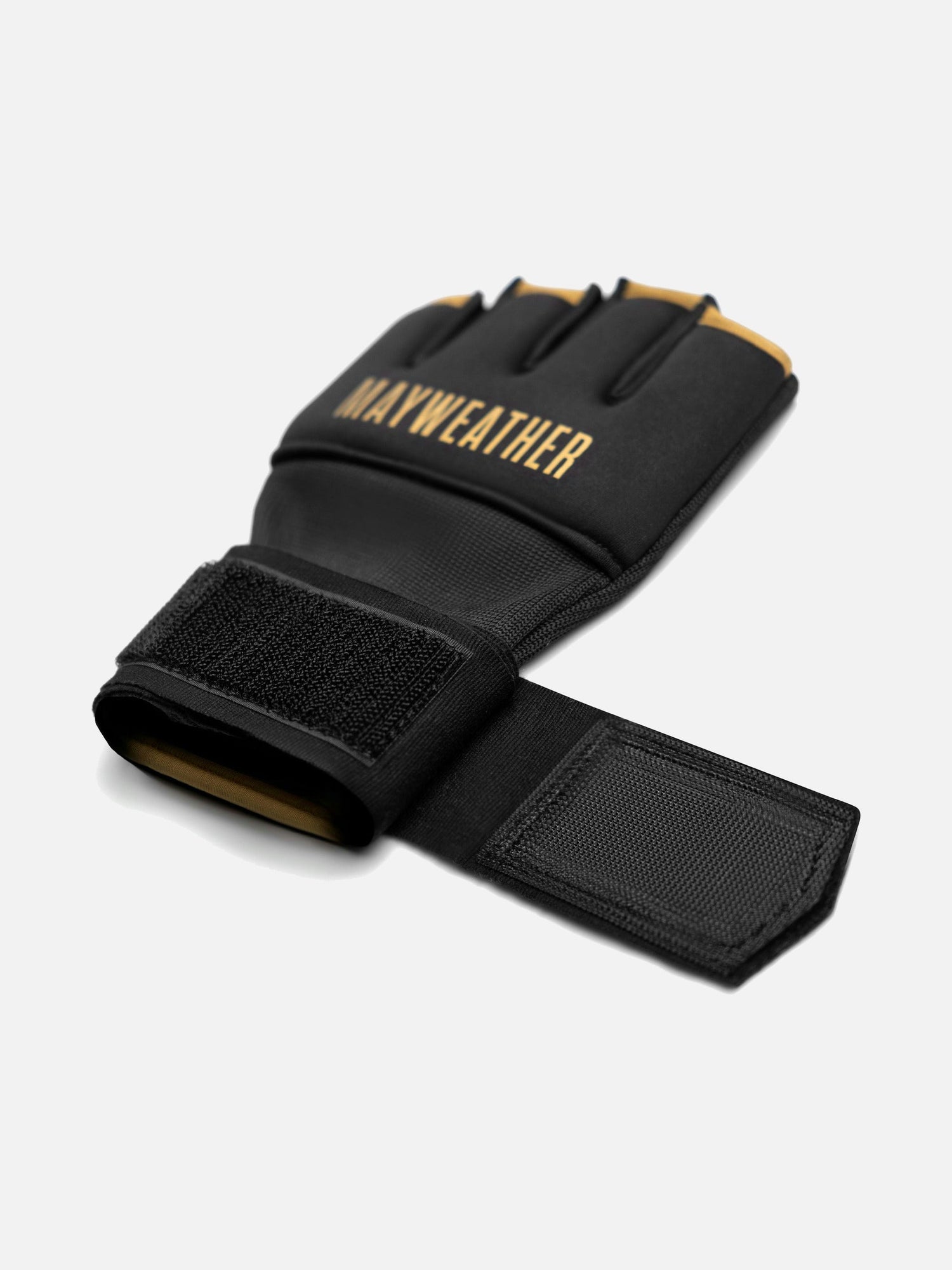Hayabusa x Mayweather Innenhandschuhe Deluxe Quick Wraps - Schwarz/Gold