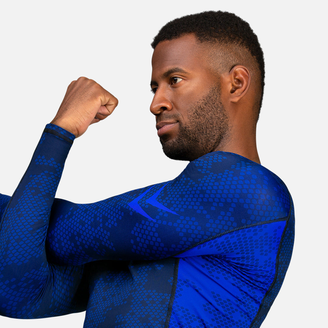 Hayabusa Rashguard Ranked Lange Ärmel - Blau