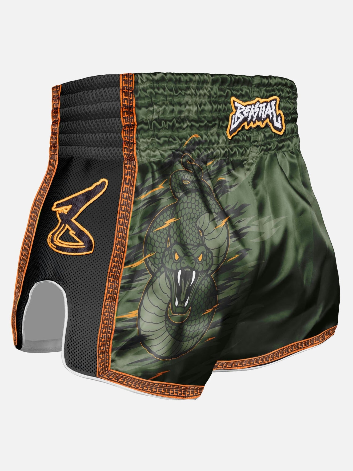 8 WEAPONS Muay-Thai-Shorts Beastial Viper - Khaki