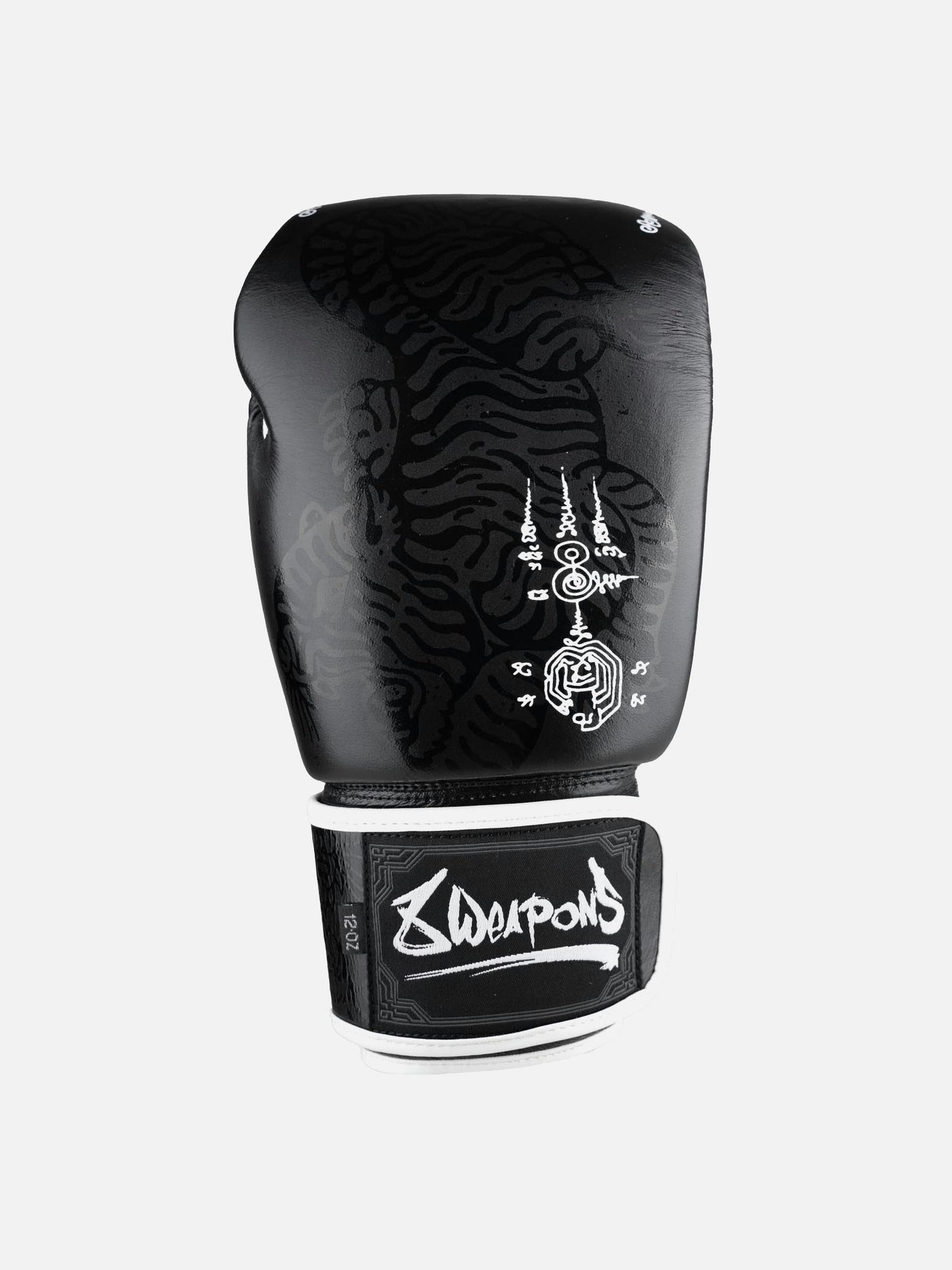 8 WEAPONS Boxhandschuhe Sak Yant Big Tiger - Schwarz