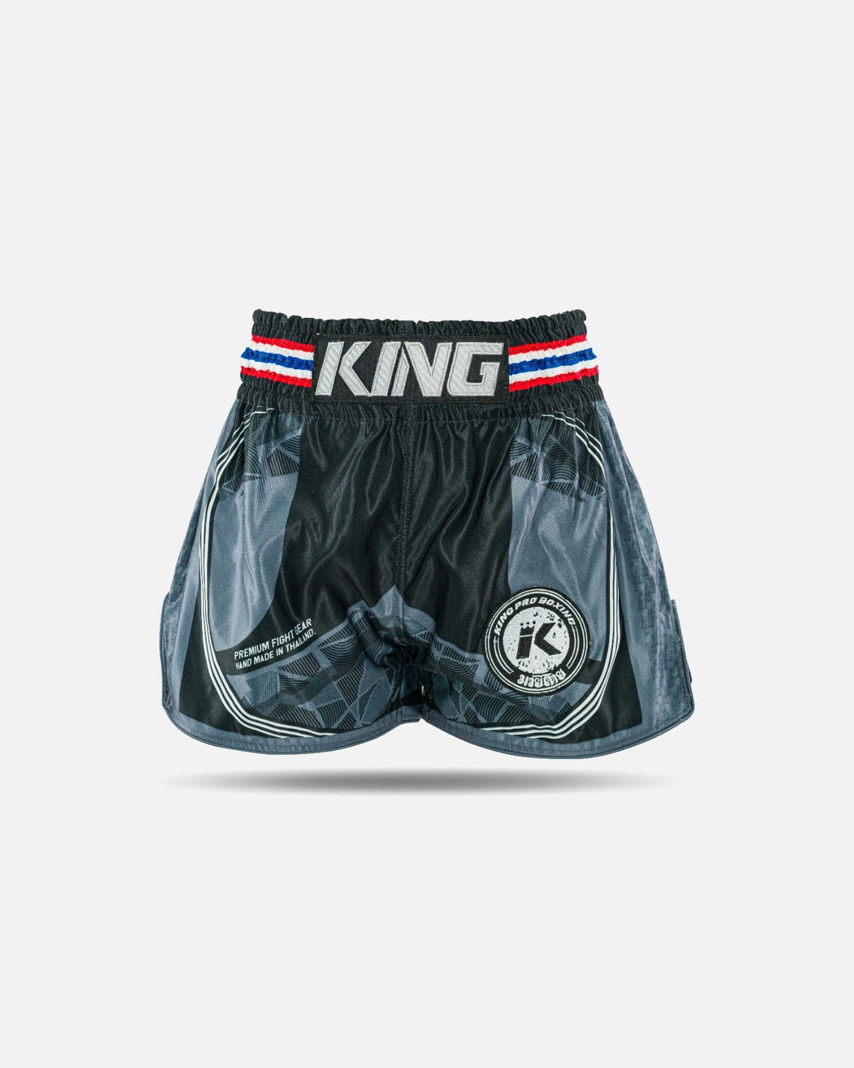 King Pro Boxing Muay Thai Shorts Flag - Schwarz