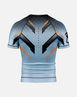 8 WEAPONS Rashguard Shift - Eisgrau/Orange