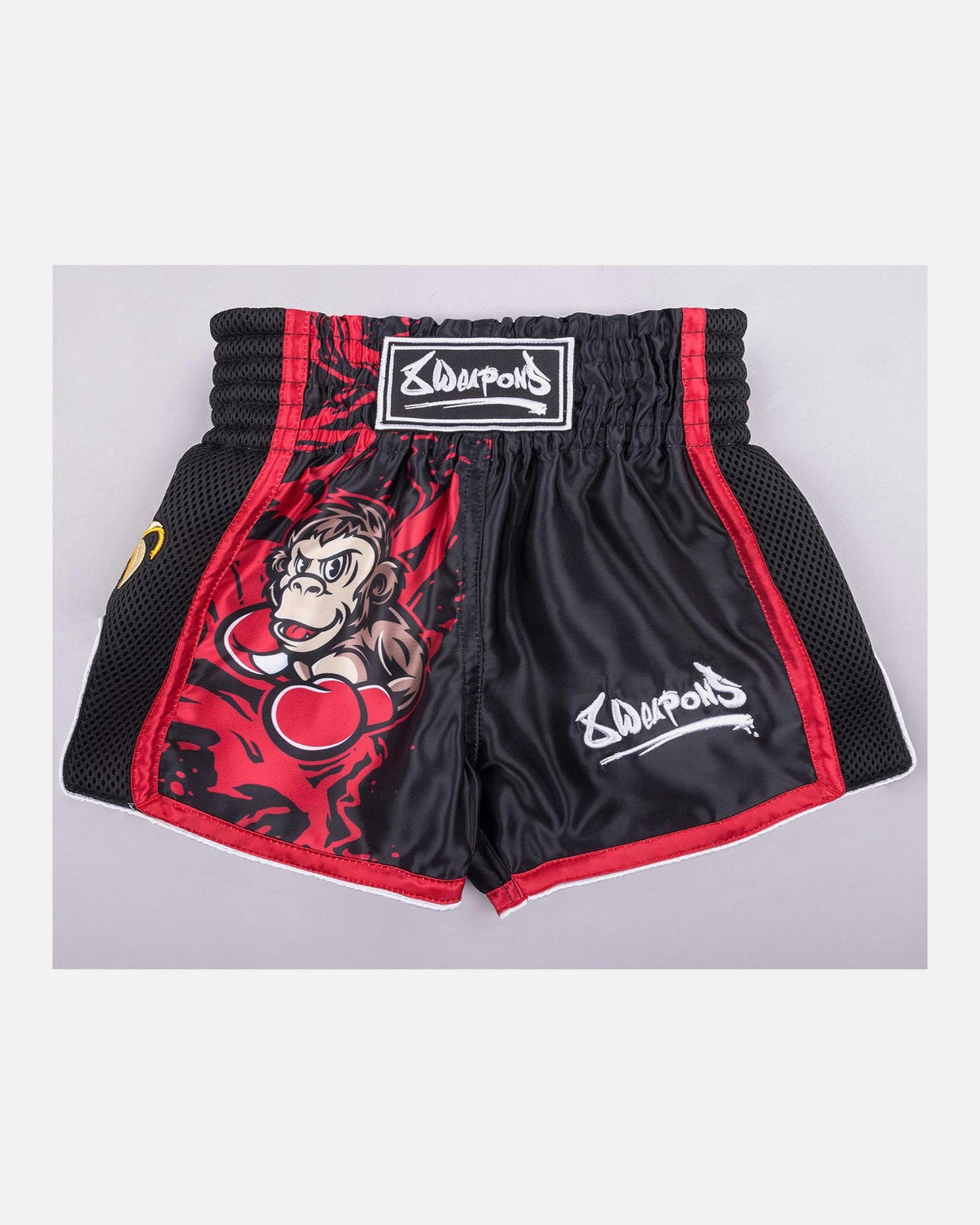 8 WEAPONS Muay-Thai-Shorts Joe - Schwarz/Rot