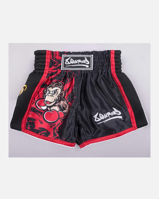 8 WEAPONS Muay Thai Shorts Joe - Schwarz/Rot