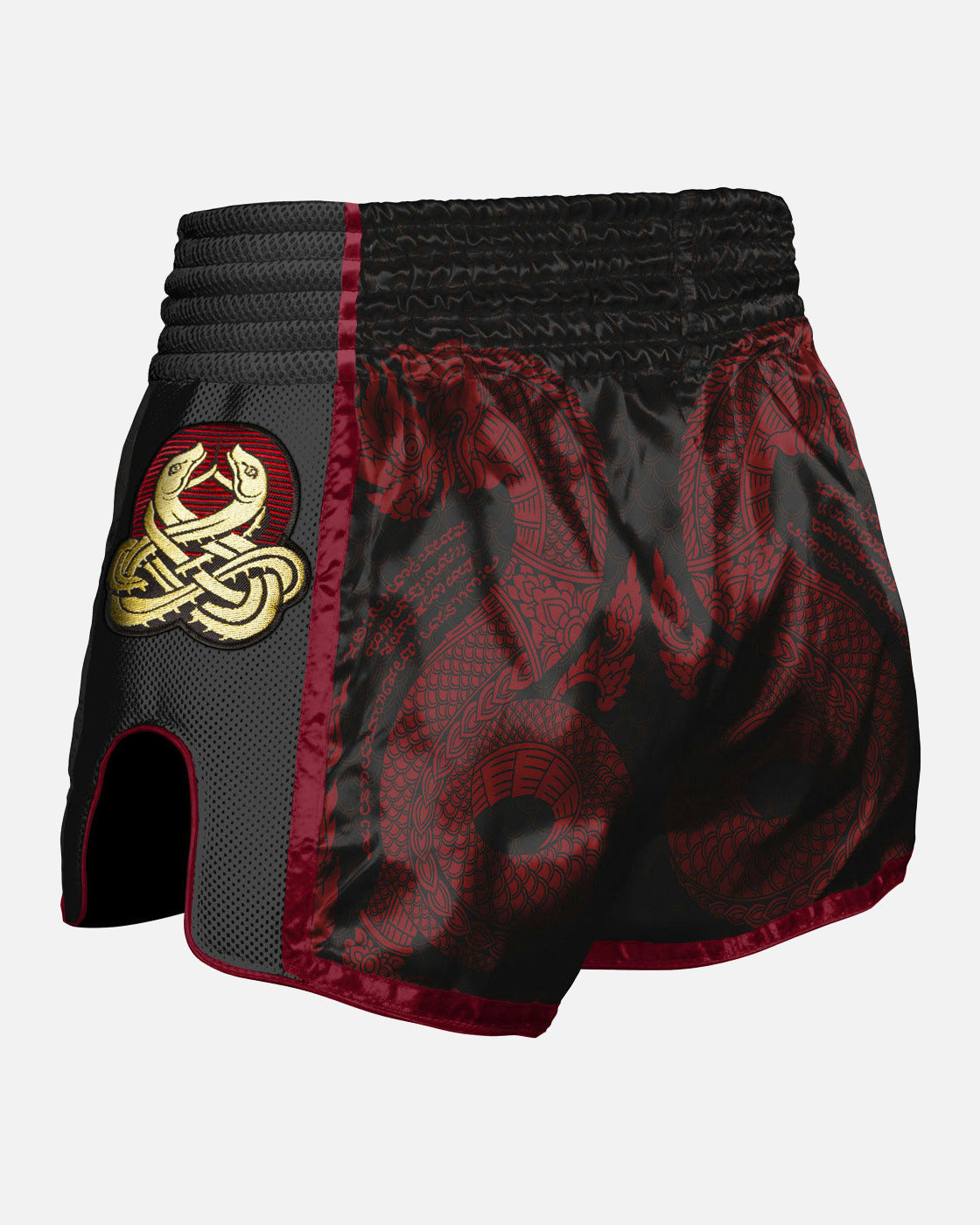 8 WEAPONS Muay Thai Shorts Naga - Schwarz/Rot