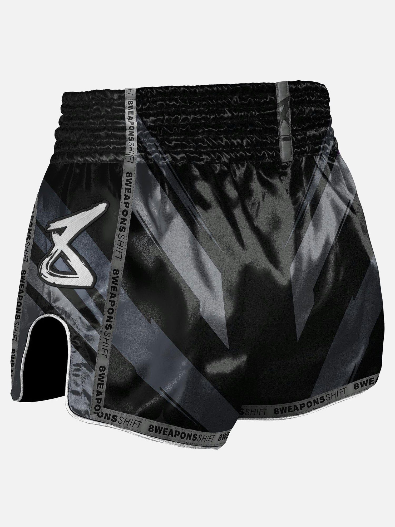 8 WEAPONS Muay-Thai-Shorts Shift - Schwarz Matt