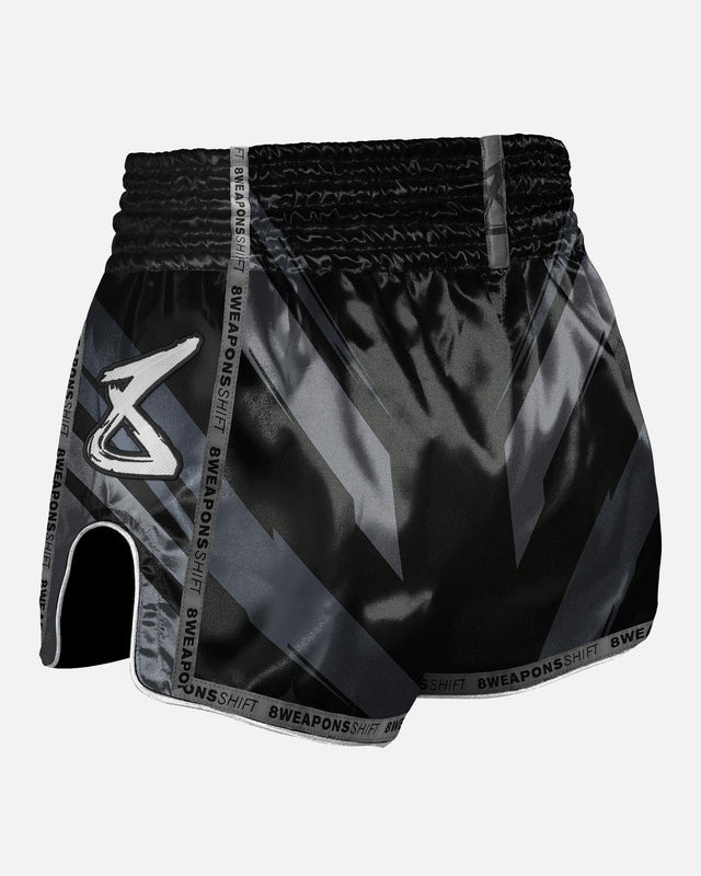 8 WEAPONS Muay-Thai-Shorts Shift - Schwarz Matt