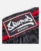 8 WEAPONS Muay Thai Shorts Bangkok - Schwarz/Weiß