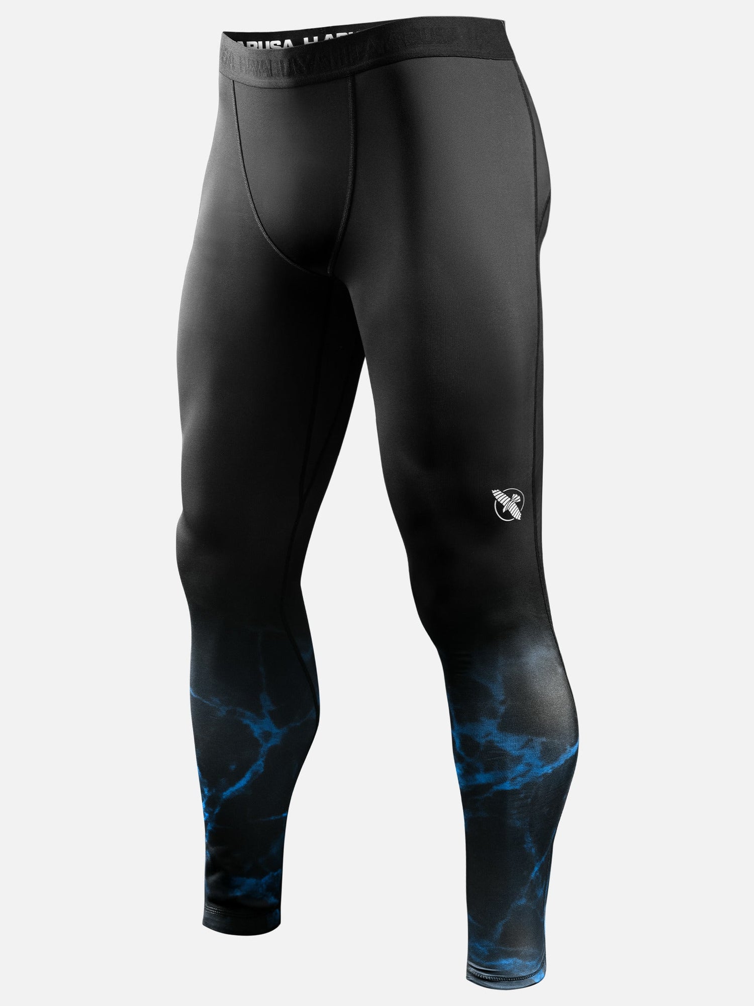 Hayabusa x UFC BJJ Kompressionsshorts - Schwarz/Blau
