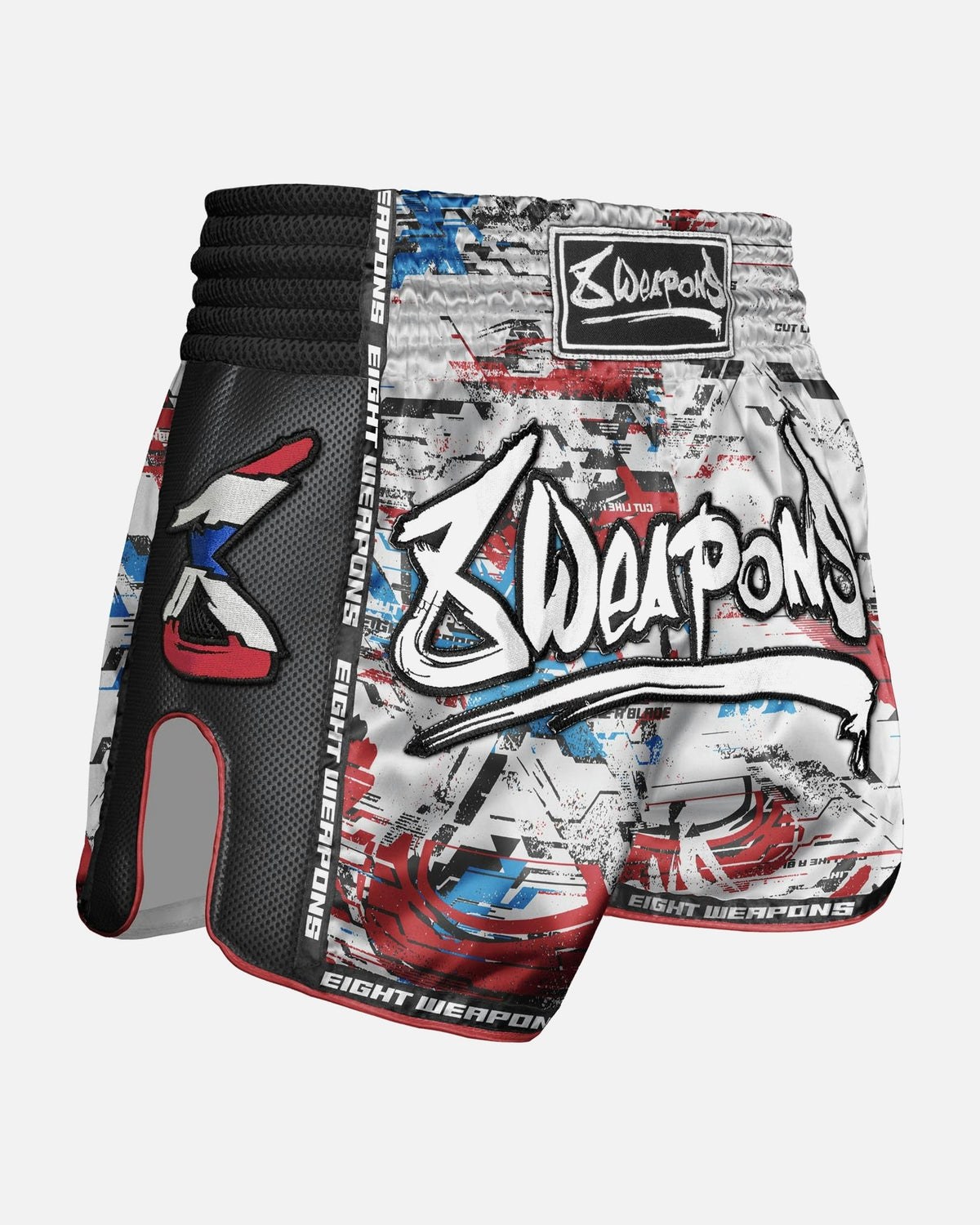 8 WEAPONS Muay-Thai-Shorts Cut Like A Blade 2.0 - Weiß