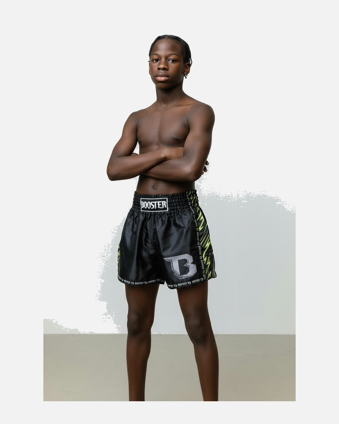 Booster Muay Thai Shorts Combat Series 5 Kinder - Schwarz