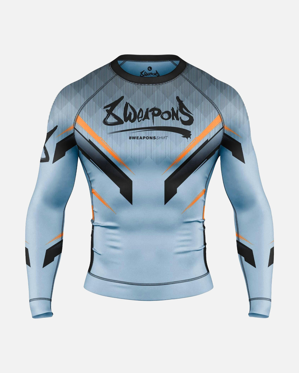 8 WEAPONS Rashguard Shift - Eisgrau/Orange