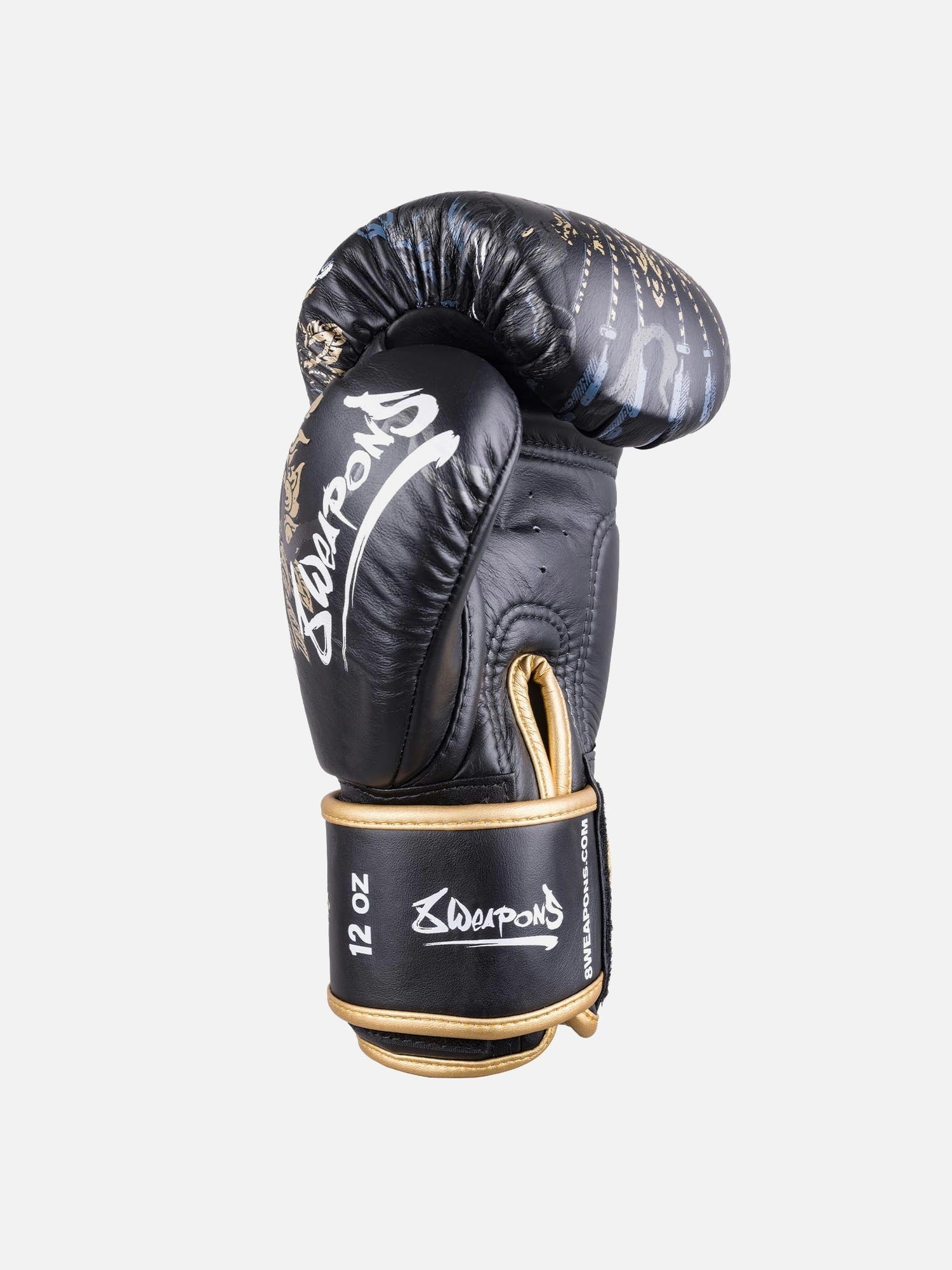 8 WEAPONS Boxhandschuhe Three Elephants 2.0 - Schwarz/Gold