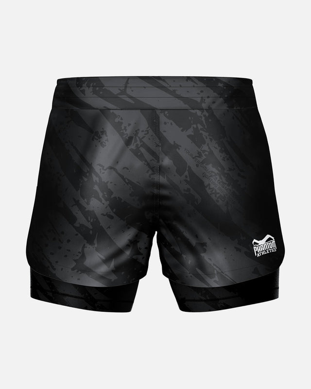 Phantom Athletics MMA Shorts Fusion 2in1 Camo Tiger - Grau