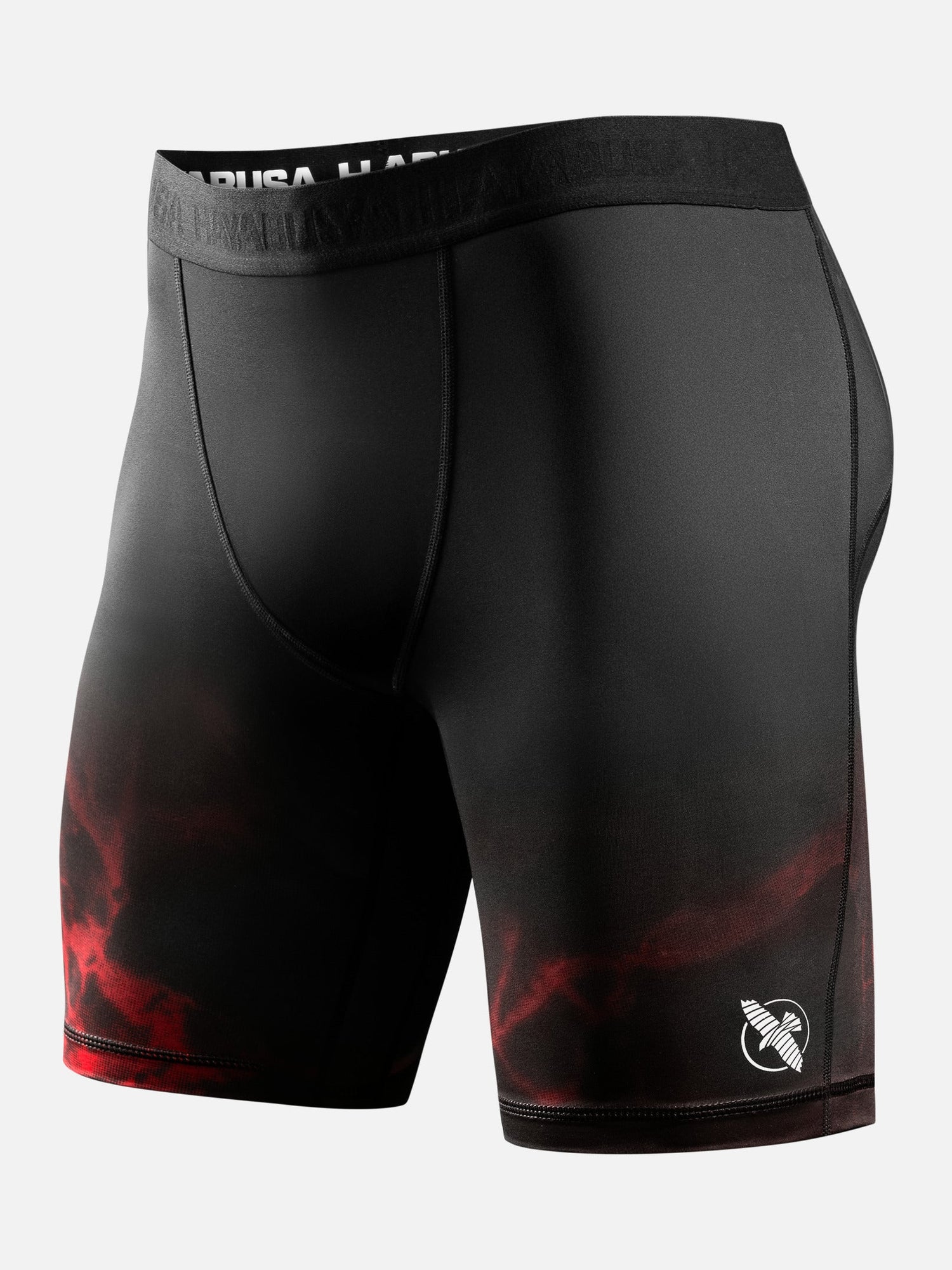 Hayabusa x UFC BJJ Kompressionsshorts - Schwarz/Rot
