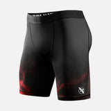 Hayabusa x UFC BJJ Kompressionsshorts - Schwarz/Rot
